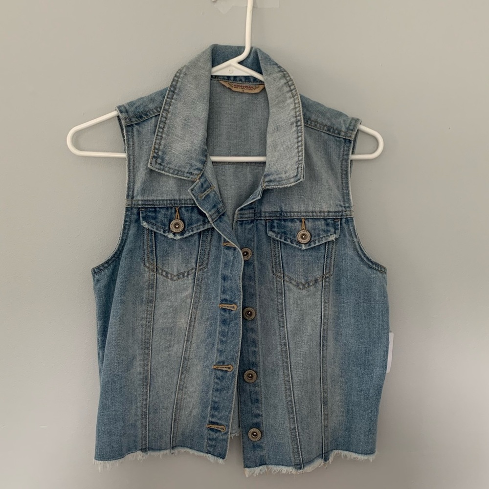 NWT denim vest!